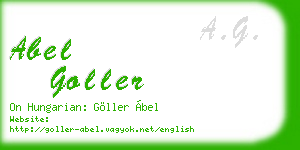 abel goller business card